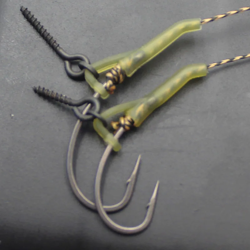 30PCS Carp Fishing Accessories Hook Sleeves Ready D-rig Line Aligner Hair Rigs Zig Rig Terminal