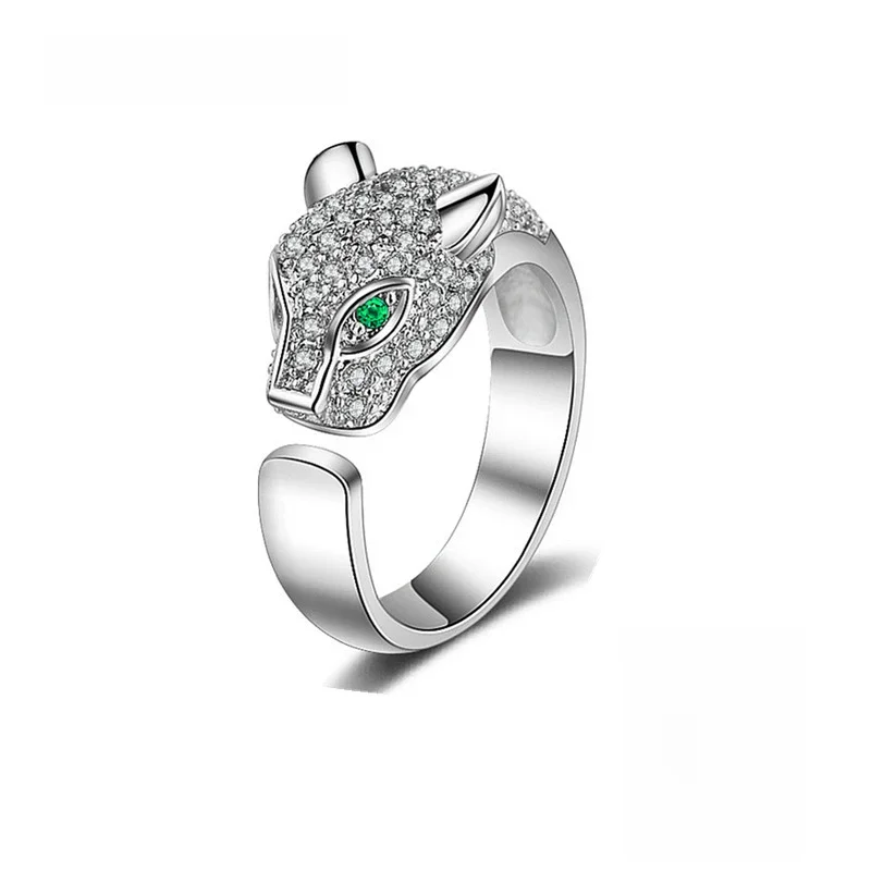 Genuine 925 Sterling Silver Rings for Women zircon animal line vantage Minimalist Thin Circle Gem Rings fine Jewelry