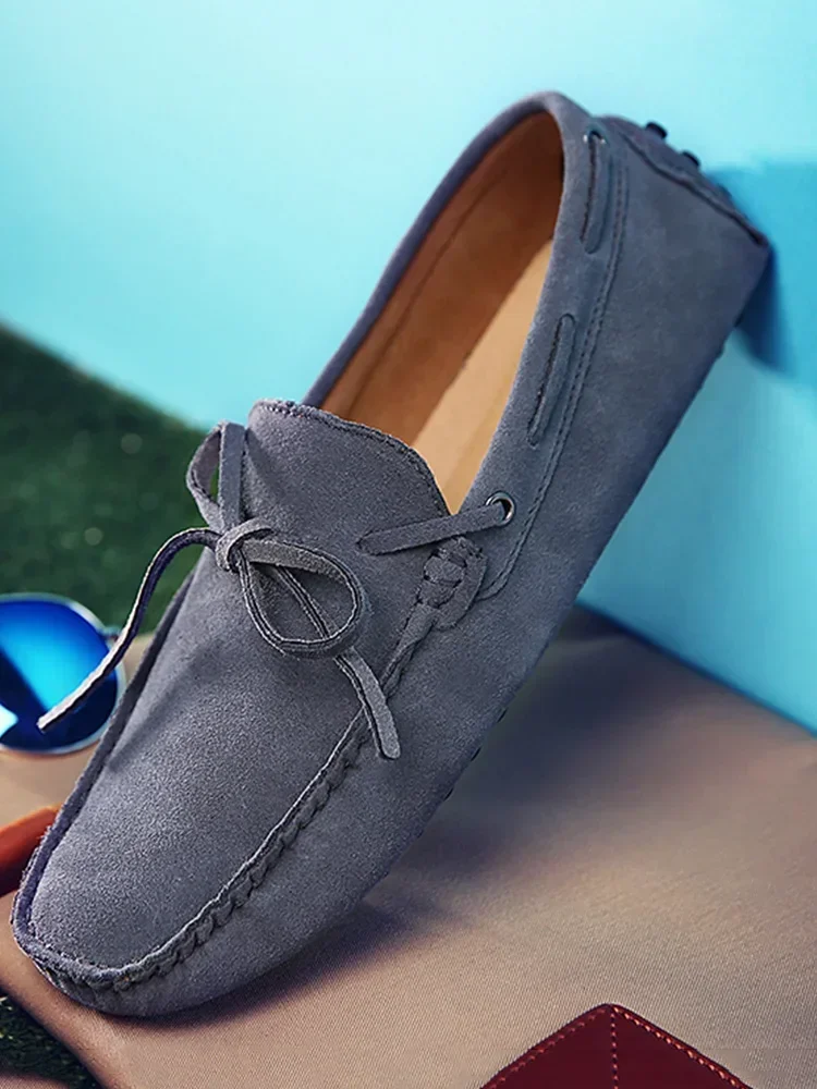 DEKABR Plus Size 35~49 Men's Casual Shoes Genuine Leather Flats Driving Loafers Footwear Soft Moccasins For Men Zapatos Hom