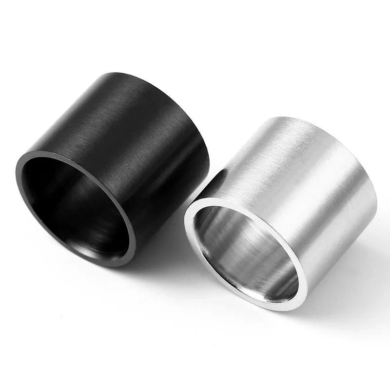 18mm Dull Silver Color Titanium Ring for Men Custom Photo Personalized Ring Customize Ring Engraved