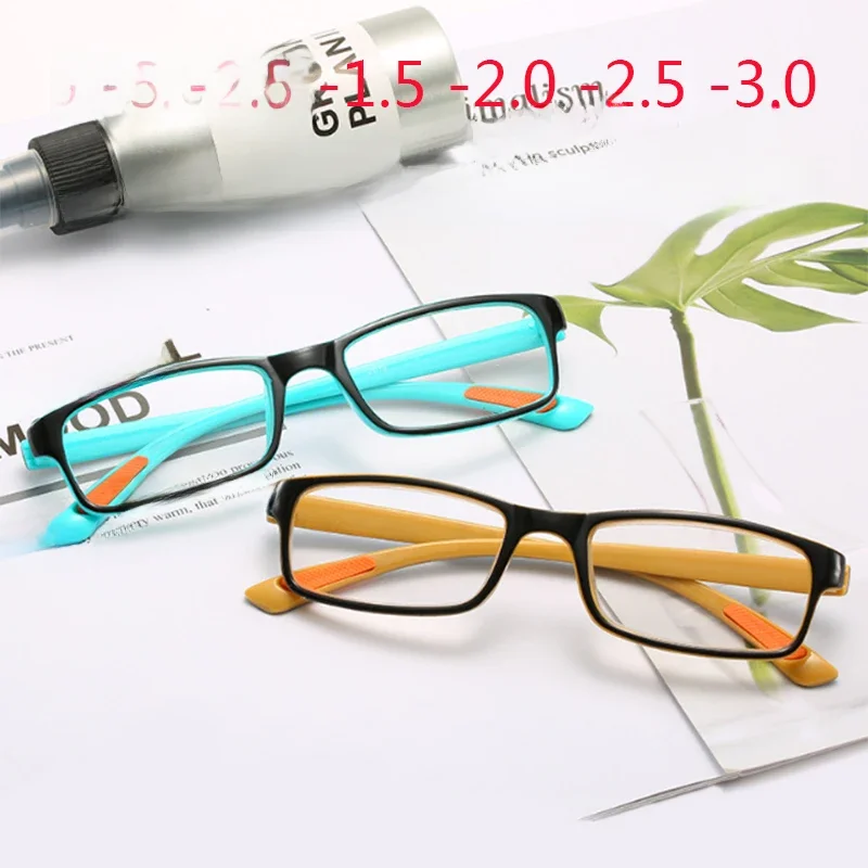 Plastic Myopia Glasses Square Nearsighted Eyeglasses Female Male Shortsighted Eyewear Spectacles -0.5 -1.0 -2.0 TO -8.0
