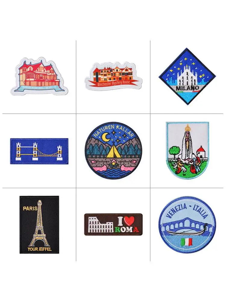 New arrival 10 pcs embroidered Iron On Patches badges garment bag hat Appliques accessory free