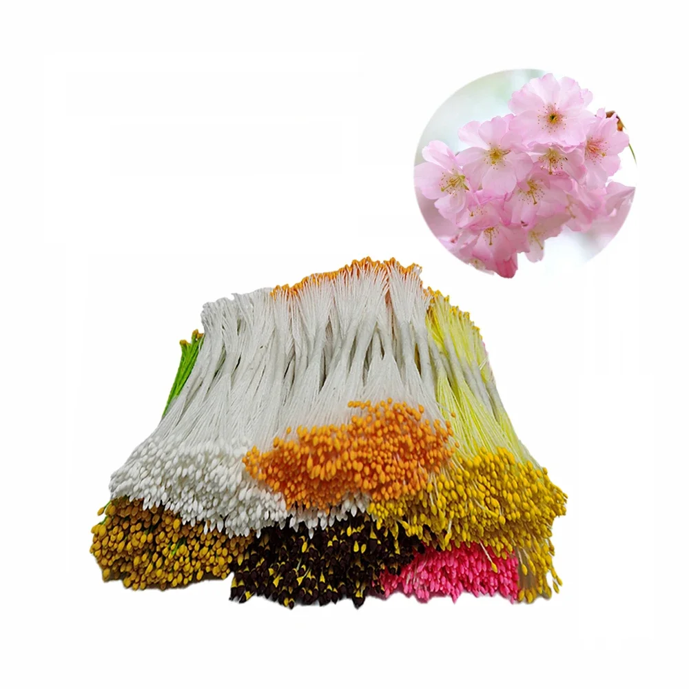 Artificial Flowers fondant sugar flower Stamens 2Bundles Stems Handmade Flowers Pollens Stamens Cherry blossom,Artificial stamen