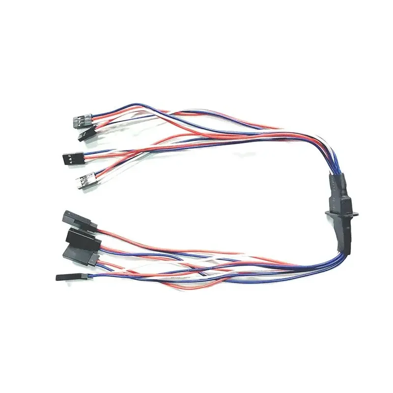 MPX 8 Pins Flange Mounted Male Female Multi Wire Dual Triple quadruple 2/3/4 Servo Extension Wire