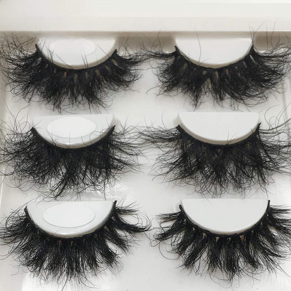 1 Pair Mink Eyelashes 25mm Lashes Fluffy 3d Mink Lashes Makeup Dramatic Long Natural Eyelashes