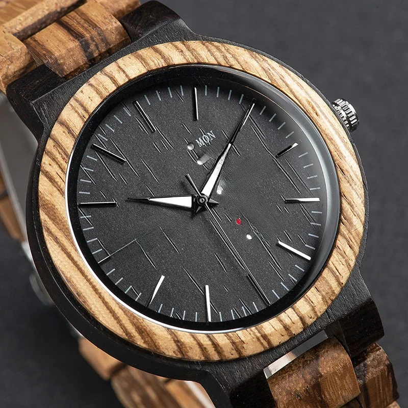 BOBO BIRD Wooden Watch Men Wristwatches Quartz Calendar Week Display Timepiece erkek kol saati