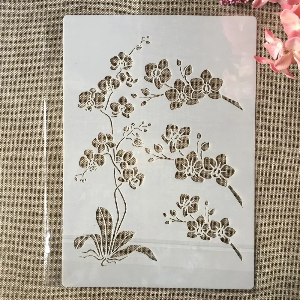 A4 29cm Plum Flower Branch DIY Layering Stencils Wall Painting Scrapbook Coloring Embossing Album