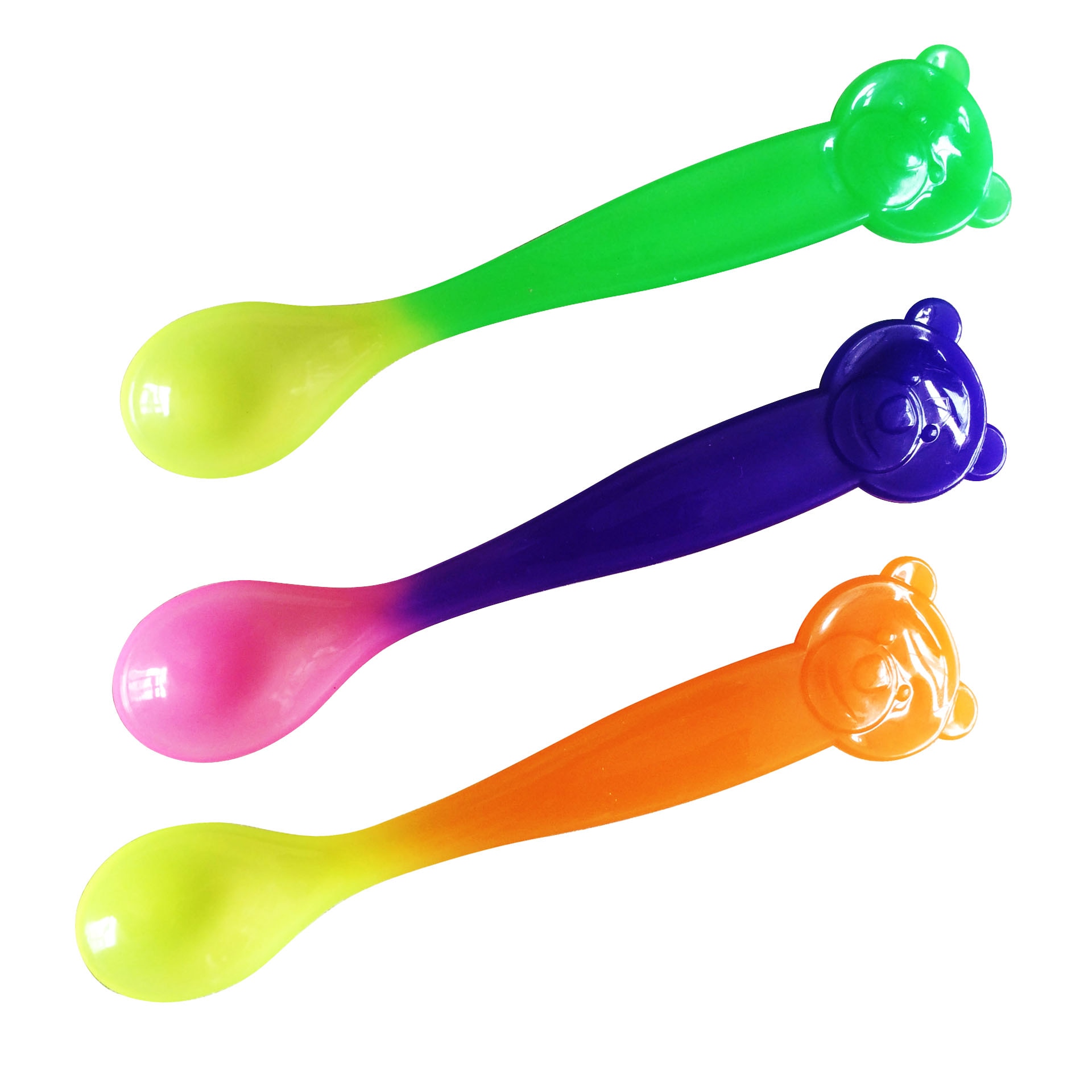 1Pc Safety PP Temperature Sensing Spoon Baby Flatware Kids Tableware For Baby Feeding Spoon Safety Spoon M0055