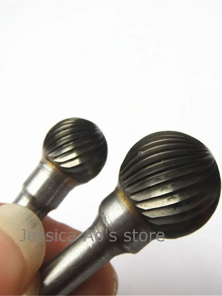 6-25mm Big Rotary Tool Bit Set Ball D Carbide Rotary Burrs Tungsten Steel Grinding Heads Wood Router Bit Wood Working Tools
