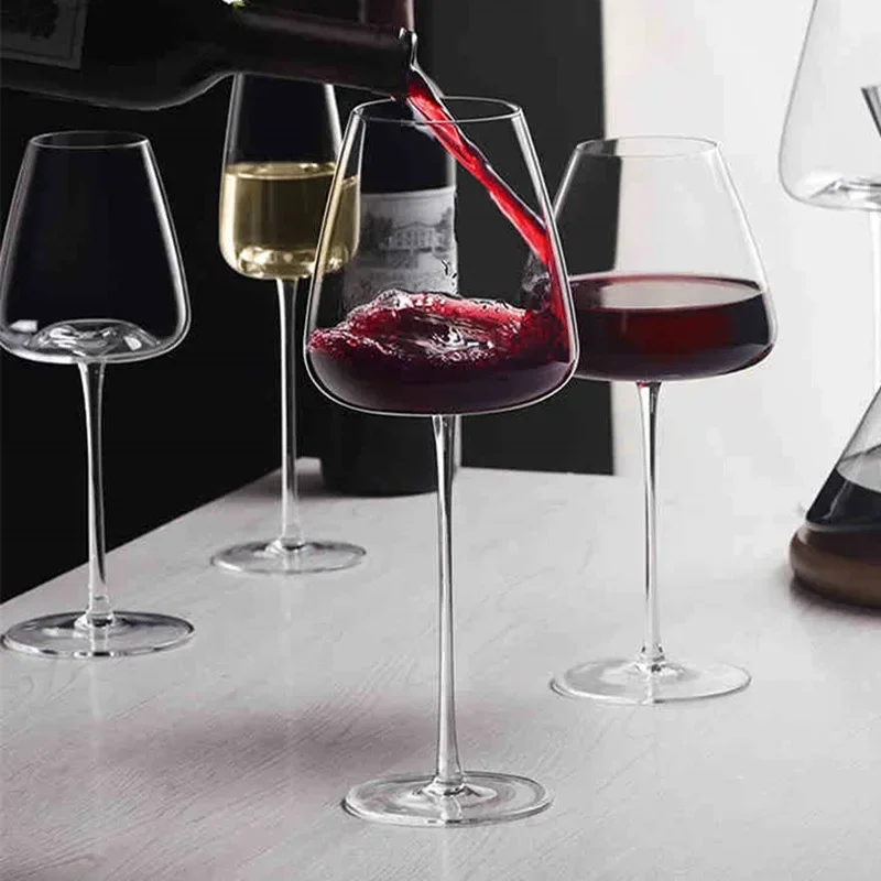500-600Ml Collection Level Handmade Red Wine Glass Ultra-Thin Crystal Burgundy Bordeaux Goblet Art