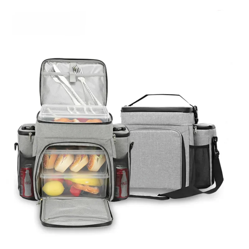 DENUONISS Newest Design Fitness Lunch Bag Adult Men/Women Insulated Bag Portable Shoulder Picnic