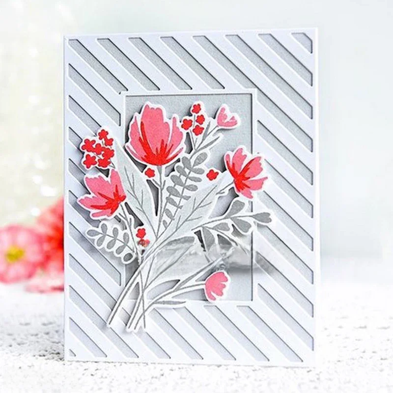 metal cutting dies stripe frame background craft die cuts for diy scrapbooking paper cards embossing stencils dies