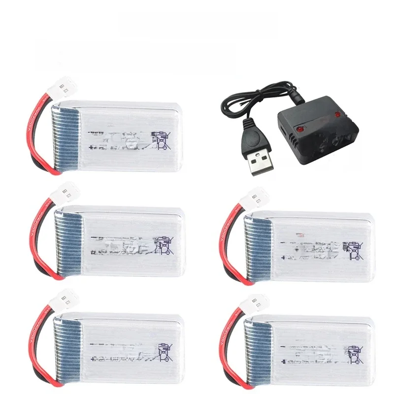 3.7V 1000mAh 902540 Lipo Battery + Charger for Syma X5 X5C X5SC X5SW TK M68 MJX X705C SG600 KY601 RC