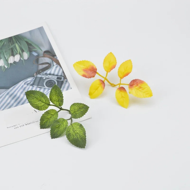 Silk Leaf Wedding Decorative Flowers Wall Home Decoration Accessories Rose Artificial Plants