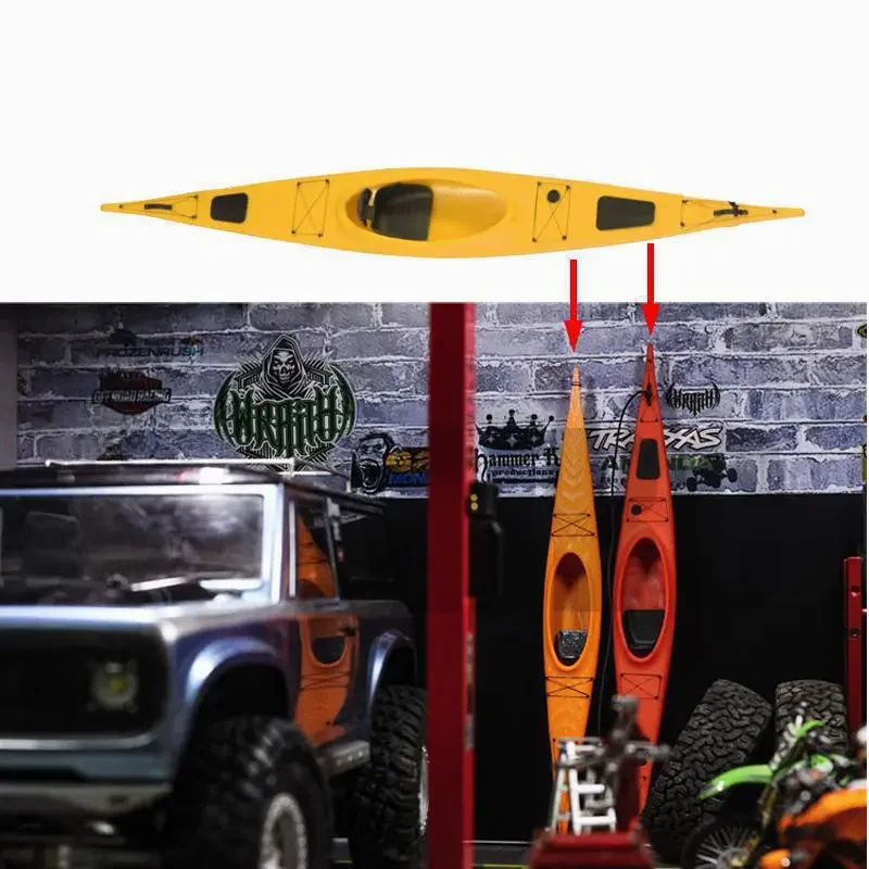 Simulation Kayaking Boat Paddle Decorations With Metal Oar For 1/10 RC Crawler Boat Accessories