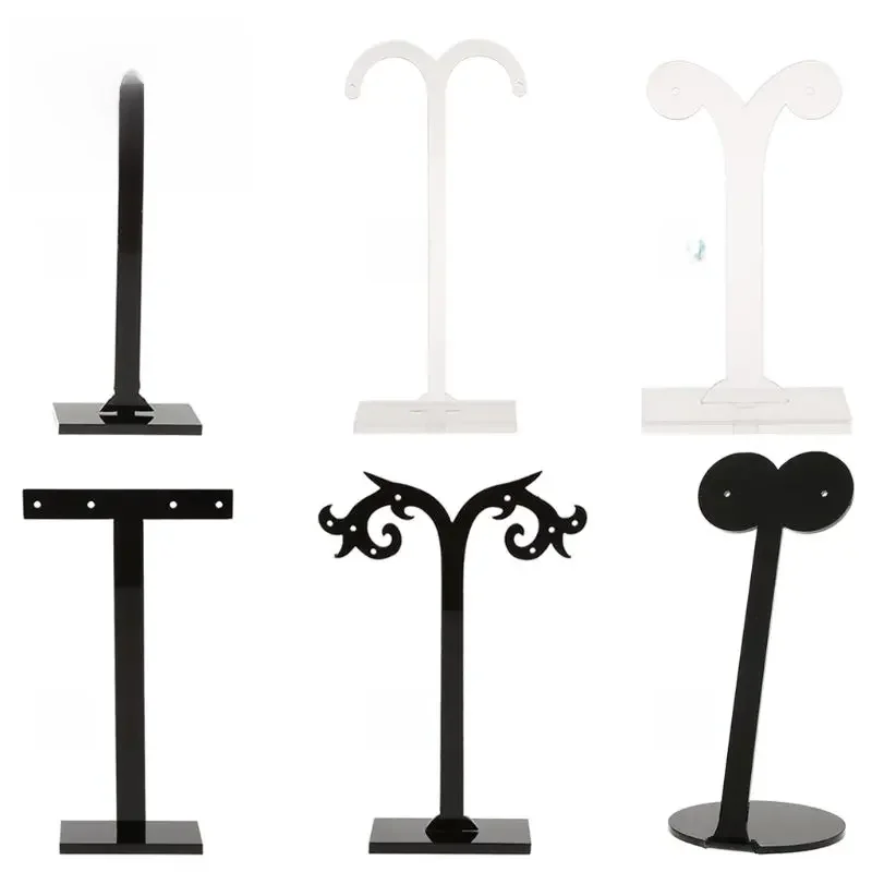 3 Pcs/Set Earrings Shelf Fashion Stand Holder Jewelry Display Rack Acrylic Ear Stud Showcase