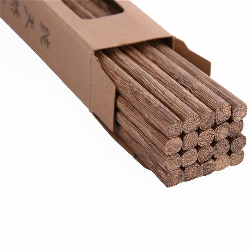10 Pairs Quality Chinese Wooden Chopsticks Simple Japanese Style Without Lacquer Wood Tableware Accessories 25cm