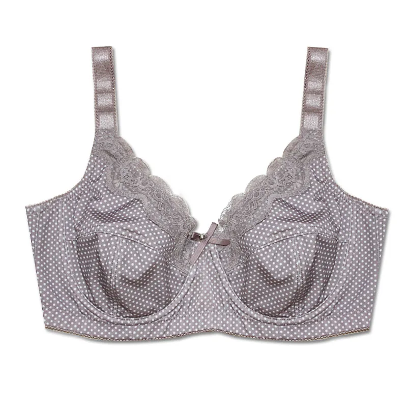 D0295 High Quality Sexy Plus Size Bra  Fashion Polka Dot Women's Bra  Brown/Gray/Black/36-46/C-G