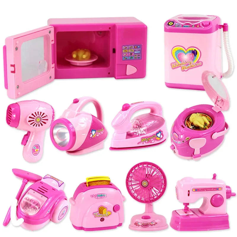 Household Appliances Pretend Play Kitchen Toys Coffee Machine Toaster Blender Vacuum Cleaner