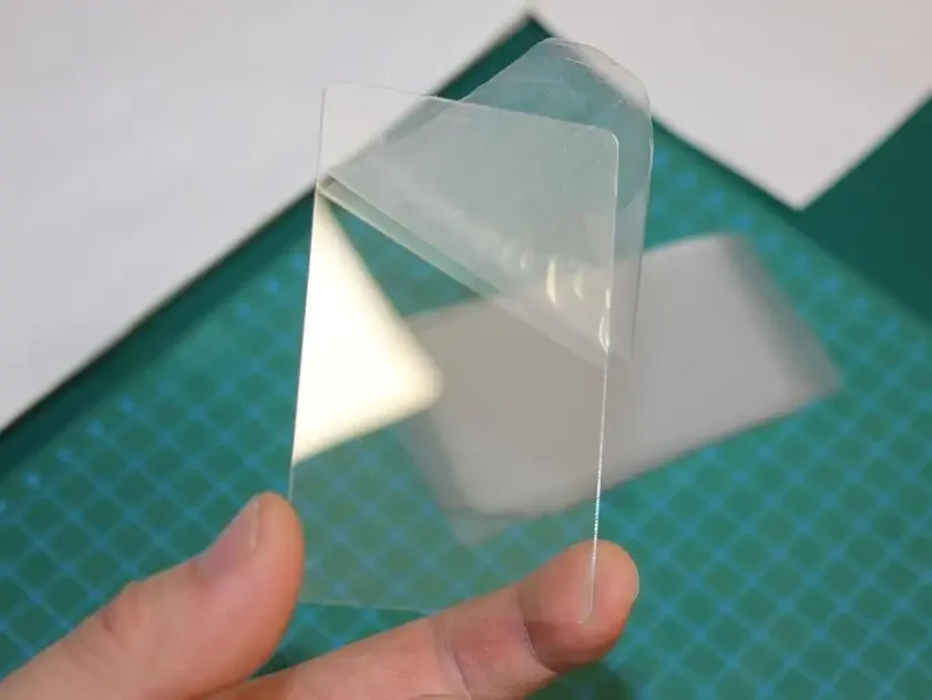 50 Ultrathin Transparent PVC Acetate Clear Plastic Business Card With Protective Film Exist On Both Side