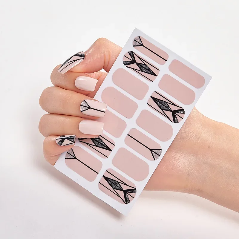 Solid Colors And Creative Nail Art Decals Plain Stickers Minimalist Design Self Adhesive Designed