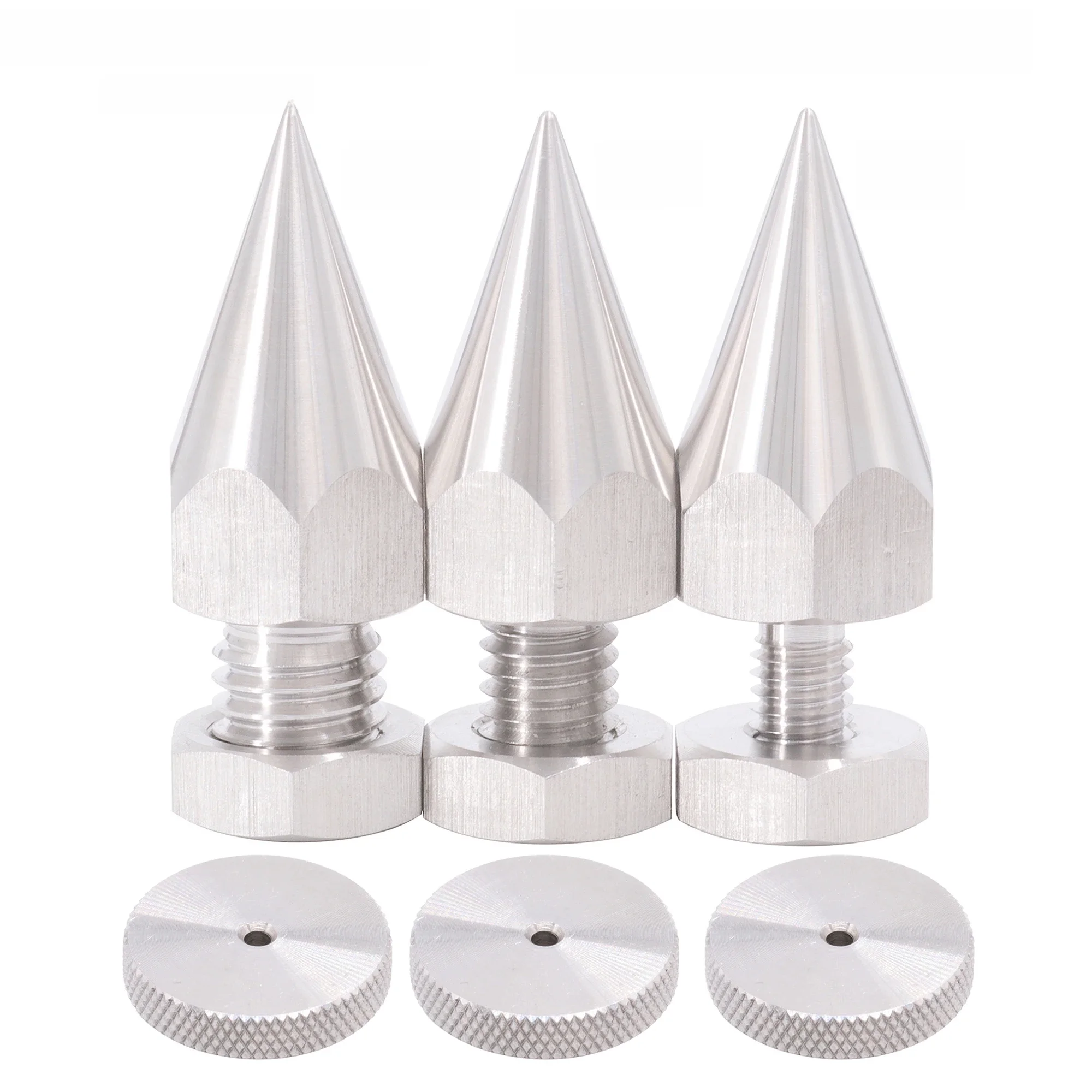 Stainless Steel Speaker Spike Cone Foot Hifi Audio AMP Studio Monitor Turntable Cabinet Chassis Isolation Stand Damper M6 M8 M10
