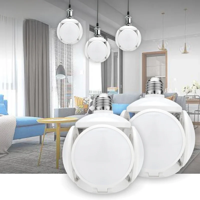 LED Football UFO Bulb E27 40W 360 Degrees Folding Lamp AC 220V Lampada LED Spotlight Light Cold/Warm White Bombilla Led