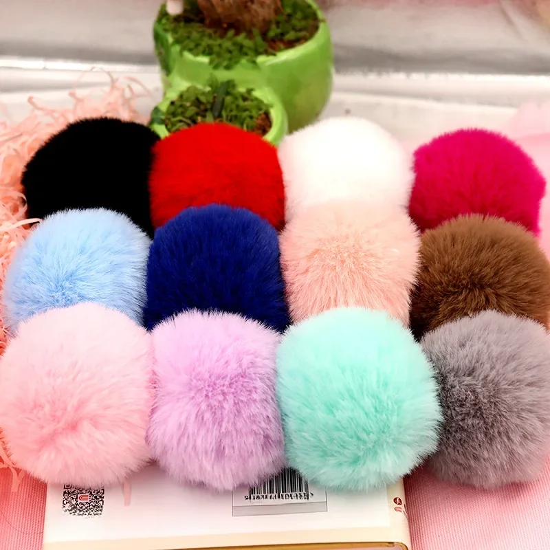 8cm Artificial Plush Ball Creative DIY Hand Craft Supplies Gifts Garment Sewing Cloth Decor