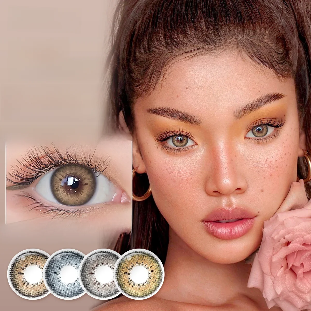 Magister Color Contact Lenses for Eyes Cosmetic Lenses Colored Pupils for Eyes Brown Lens Colored