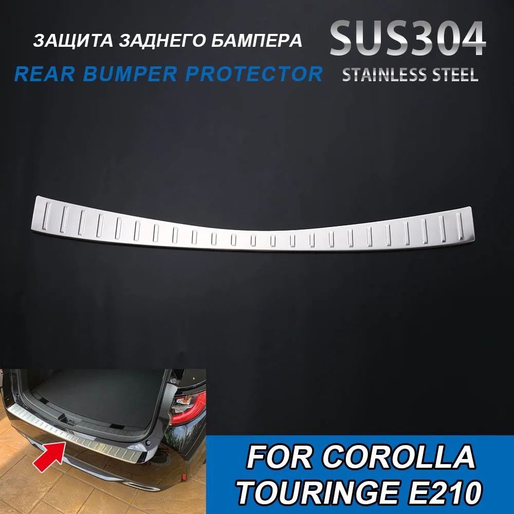 Rear Trunk Garnish Rear Bumper Protector for Toyota Corolla Touring E210 2019 Stainless Steel Car