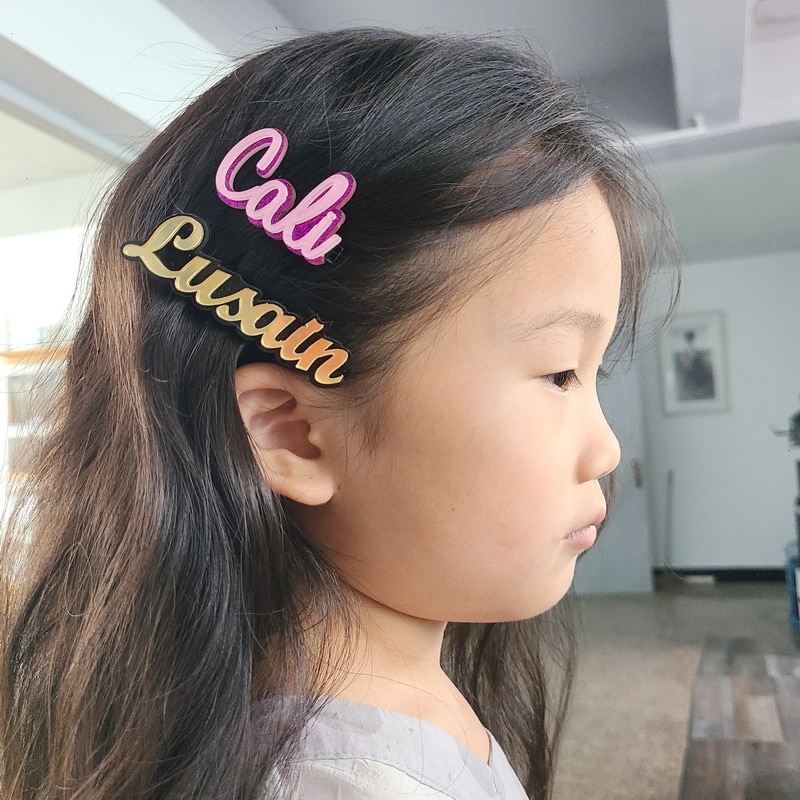 Custom Words Hair pins Barrettes Personalized Name Hair Clips Letters for Women Girls Customize