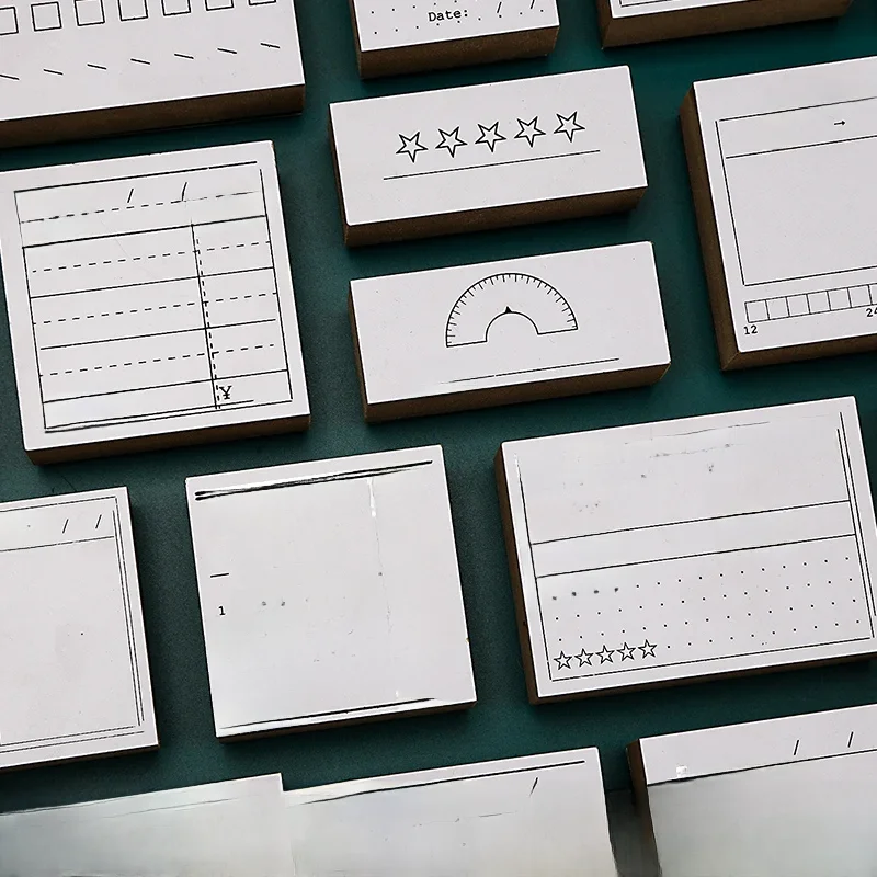 Handbook function Record/time/daily/challenge DIY wooden rubber stamps for scrapbooking stationery