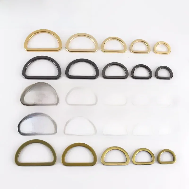 40pcs D Ring Metal Buckle Bag Strap Clasp Connector Handbag Webbing Snap Hooks DIY Leather Craft