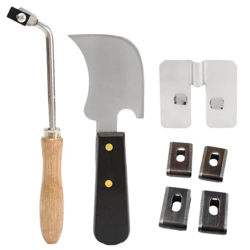 7Pcs Stainless Steel Vinyl Floor Welding Kit Accessories Set for Floor Cutting Groove Guide
