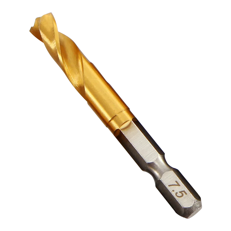 1/4 Inch Hexagonal Shank Twist Drill Bit Q Type Ultra Short Twist Drill Hole Angle Iron Plate