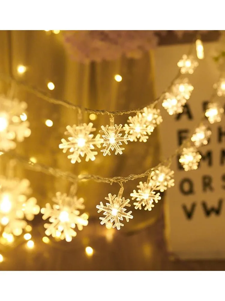 Snowflake LED Light Christmas Decorations For Home Hanging Garland Christmas Tree Decor Ornament
