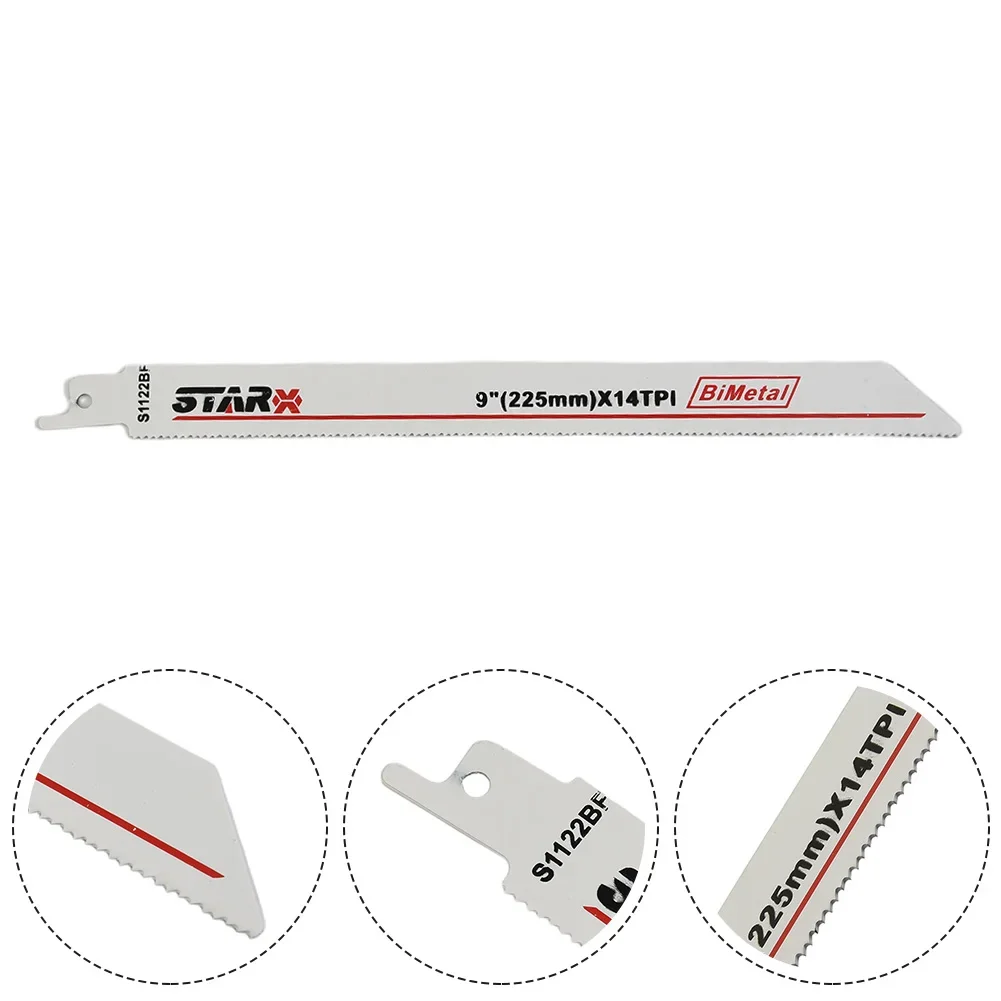 Pro1/2" Shank Bi-metal Reciprocating 225mm Saw Blade For Metal/wood Cutting Bimetal Reciprocating