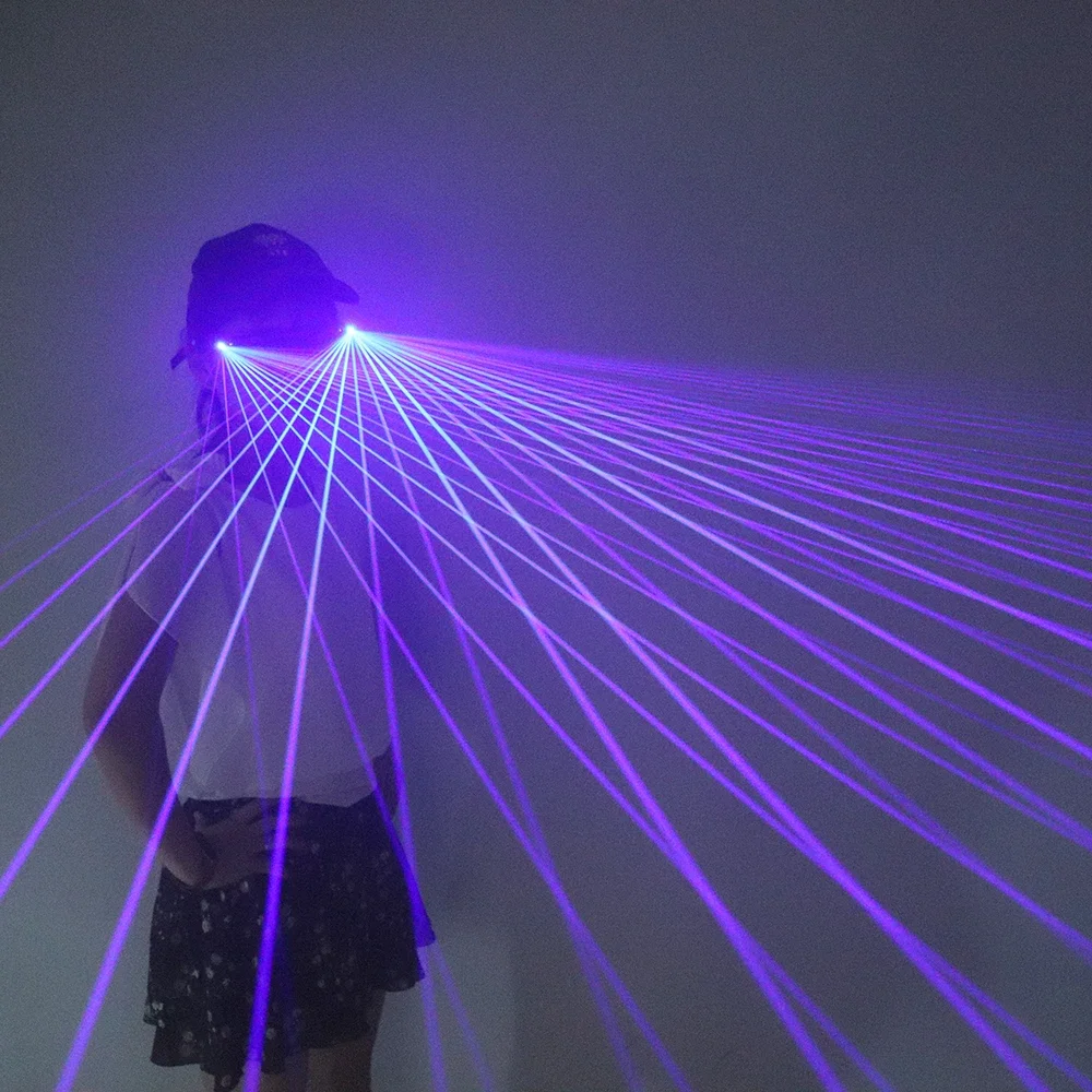 2020 New 2 in 1 Blue Laser Glasses LED Green Red Blue Laser Line Glasses Night Club Bar Stage Show