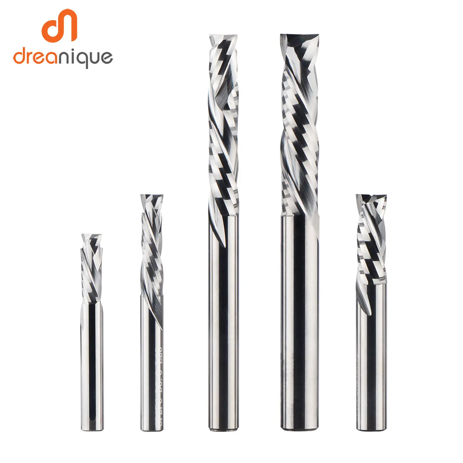 Milling Cutter Woodwork UP & DOWN Cut 2 Flutes Spiral Carbide Milling Tool,  CNC Router, Compression Wood End Mill Cutter Bi