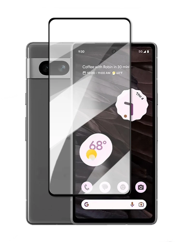 For Google Pixel 7A Glass Pixel 5 5A 6 6A 7 7A Tempered Glass 2.5D Full Cover Glue HD Screen