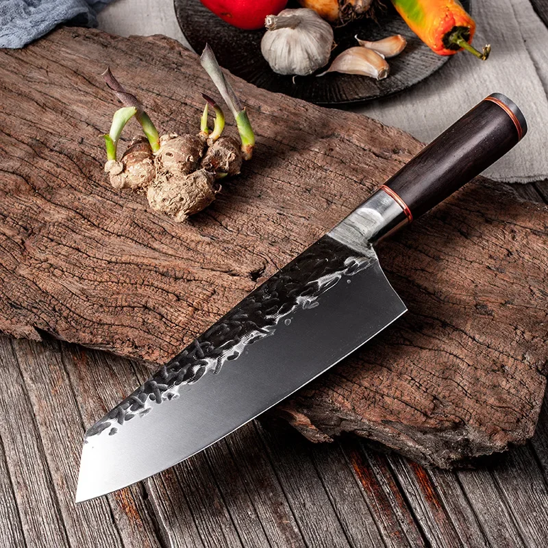 Japanese Chef Knife Handmade Forged Kiritsuke Kitchen Knife Stainless Steel Knife for Meat Fruit