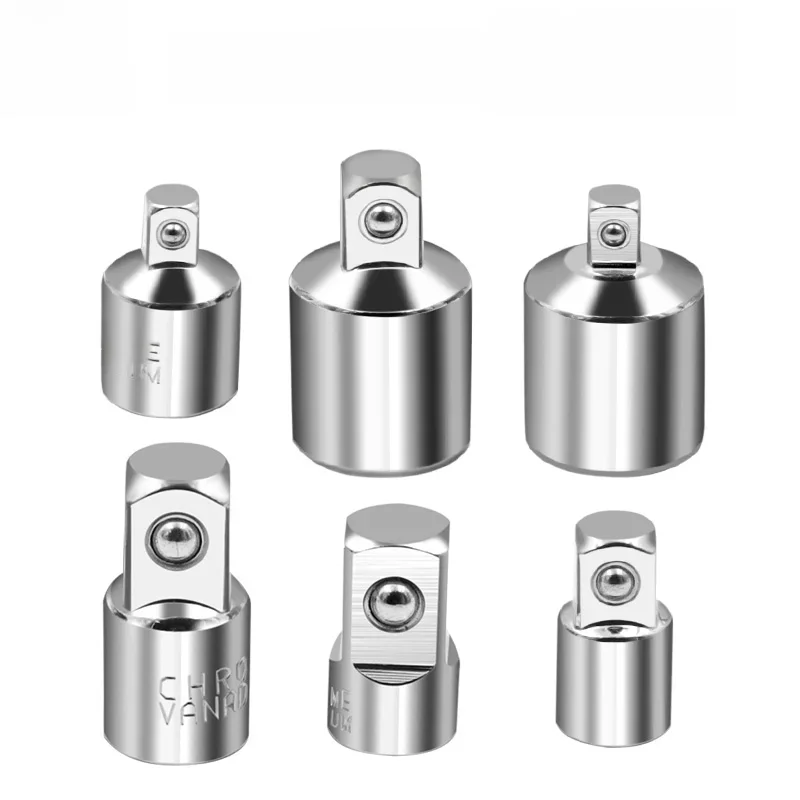 Ratchet Wrench Socket Converter Sleeve Head Adapter 1/2 "Big Fly To 3/8" Fly To 1/4 "Stainless Steel to 1/4"