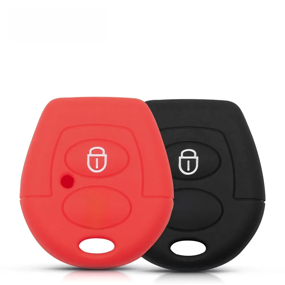 KEYYOU 2 Buttons Remote Car Silicone Key Case Protect For VW Polo Golf Passat Bora Jetta Sharan