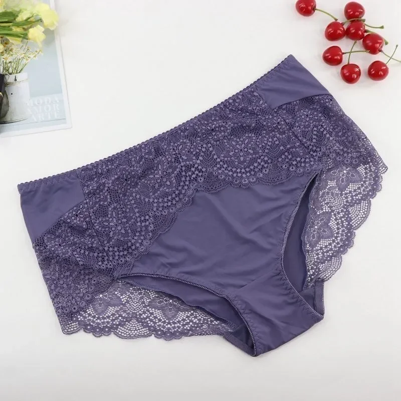 Beauwear Plus Size Women's Underpants Female Panties Comfort Intimates Lace Underwear Briefs Ice
