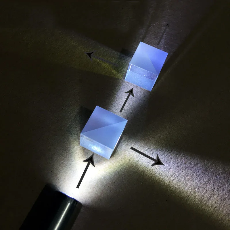 5*5*5MM Splitting Prism Semi-Reflective Semi-Transparent 50 To 50 Cube Spectroscope Optical Glass