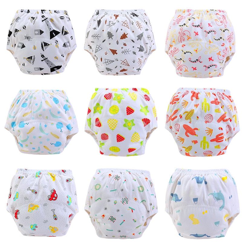 New Print Baby Diapers Reusable Training Pants Washable Cloth Diapers Nappy Waterproof Pants Diaper Cover Underwear