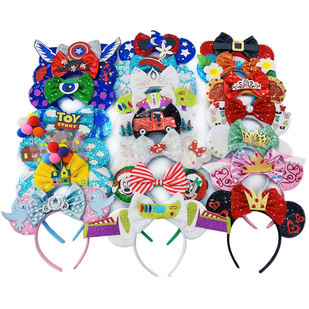 Latest Festival Party Mickey Mouse Ears Headband For Kids Festival Spider Bat Hairband Kids Party Hair Accessories
