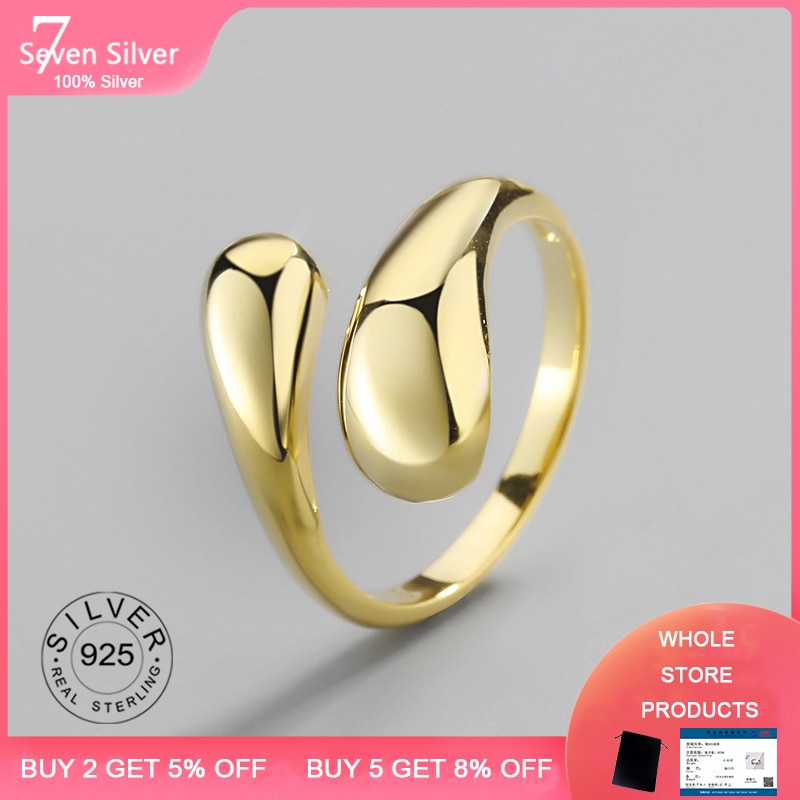 Jewelry Wholesale European Fashion Fine Woman Girl Party Birthday Wedding Gift Dandelion 925 Sterling Silver Ring gold color