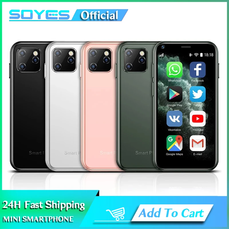 SOYES XS11 Super Mini Smartphone Android 1GB RAM 8GB ROM 2.5'' Quad Core Google Play Store 3G Cute Small Celular Mobil