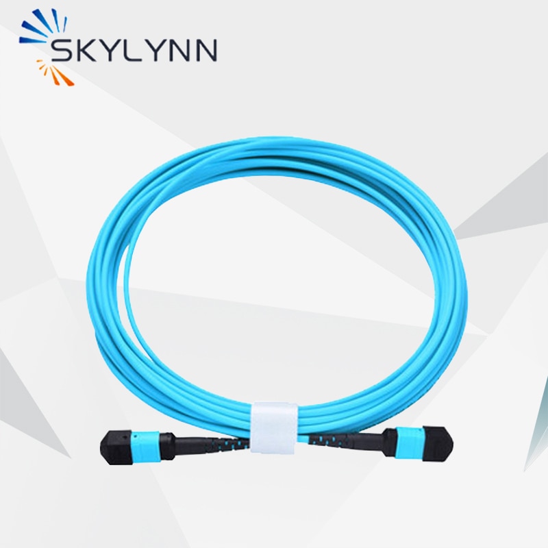 5 PCS/Bag 1 Meter Length High Density OM3 12 core MPO/Female-MPO/Female Polarity A/B/C Patch cord LSZH Jacket MPO Jumper
